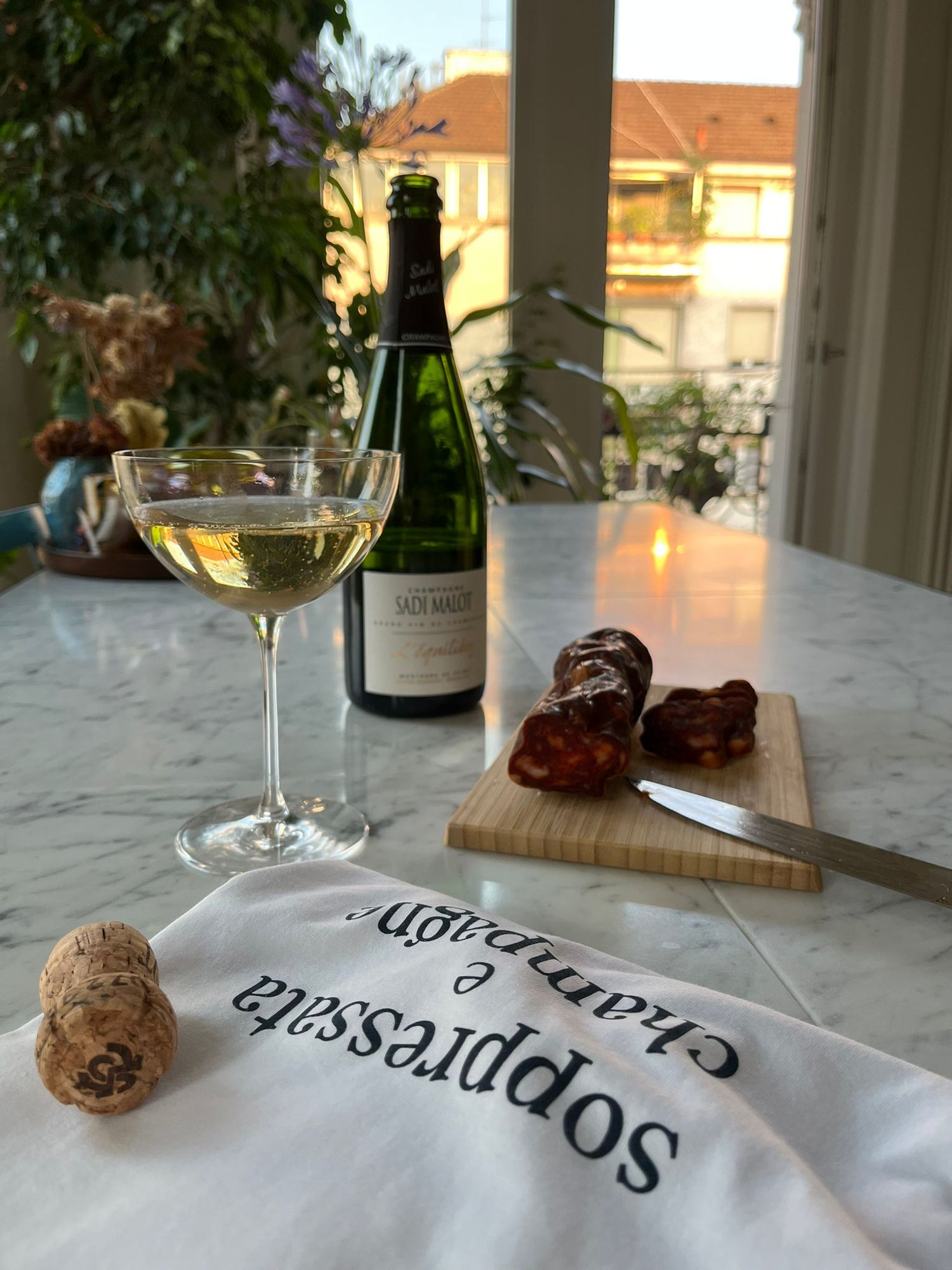 Soppressata e champagne